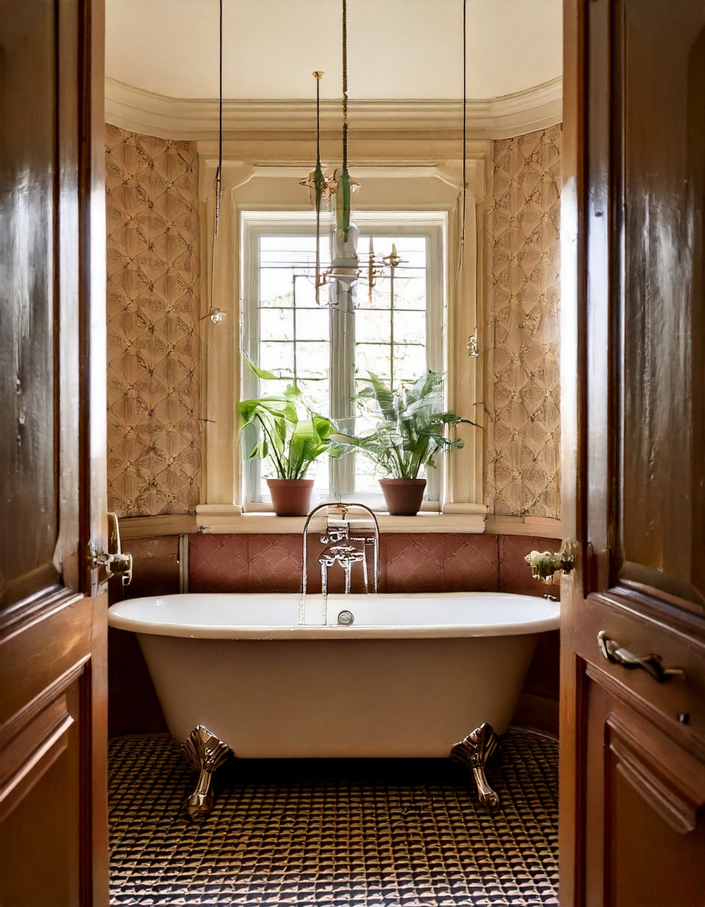 Vintage Taupe Wallpaper