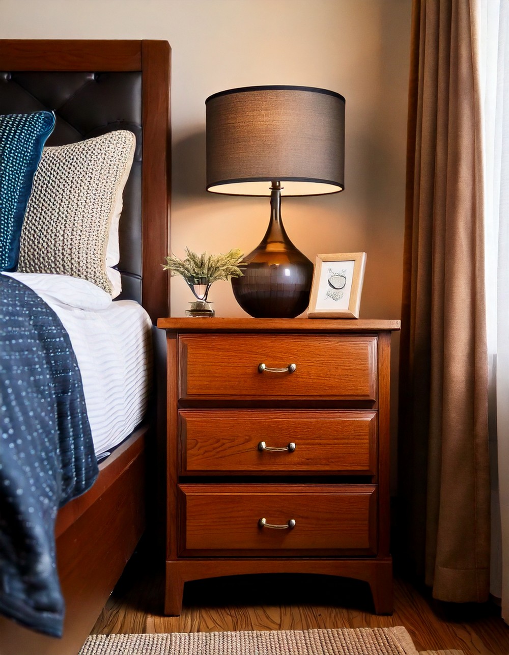 Vintage Walnut Nightstand