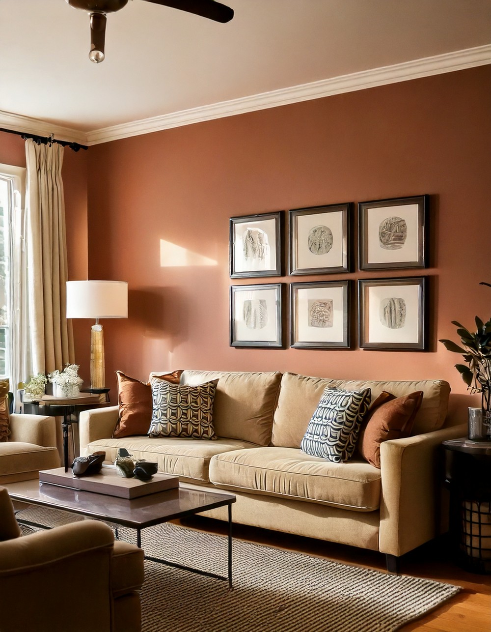 Warm Taupe Accent Wall