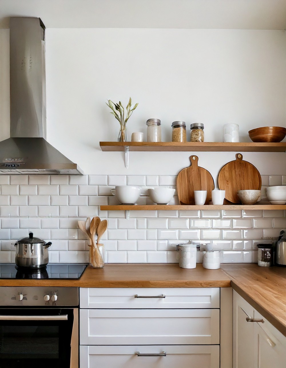 White Oak Floating Shelves