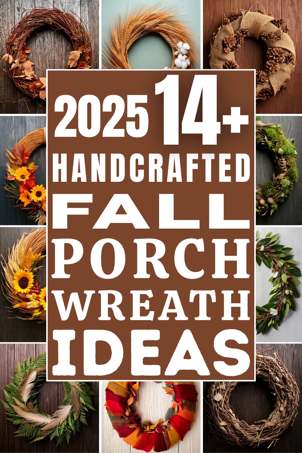 15 Handcrafted Fall Porch Wreath Ideas