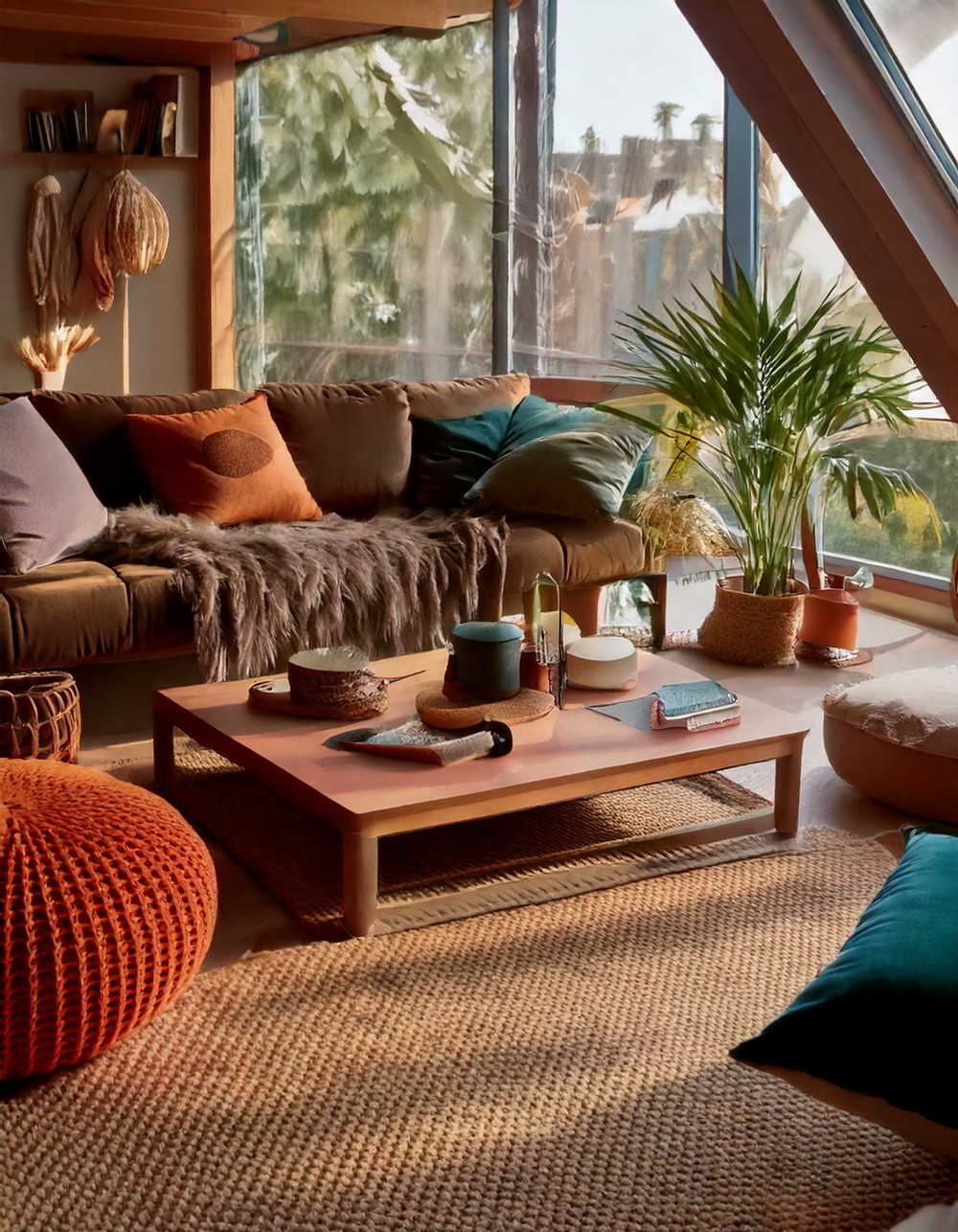 Add Floor Cushions and Poufs for Extra Seating