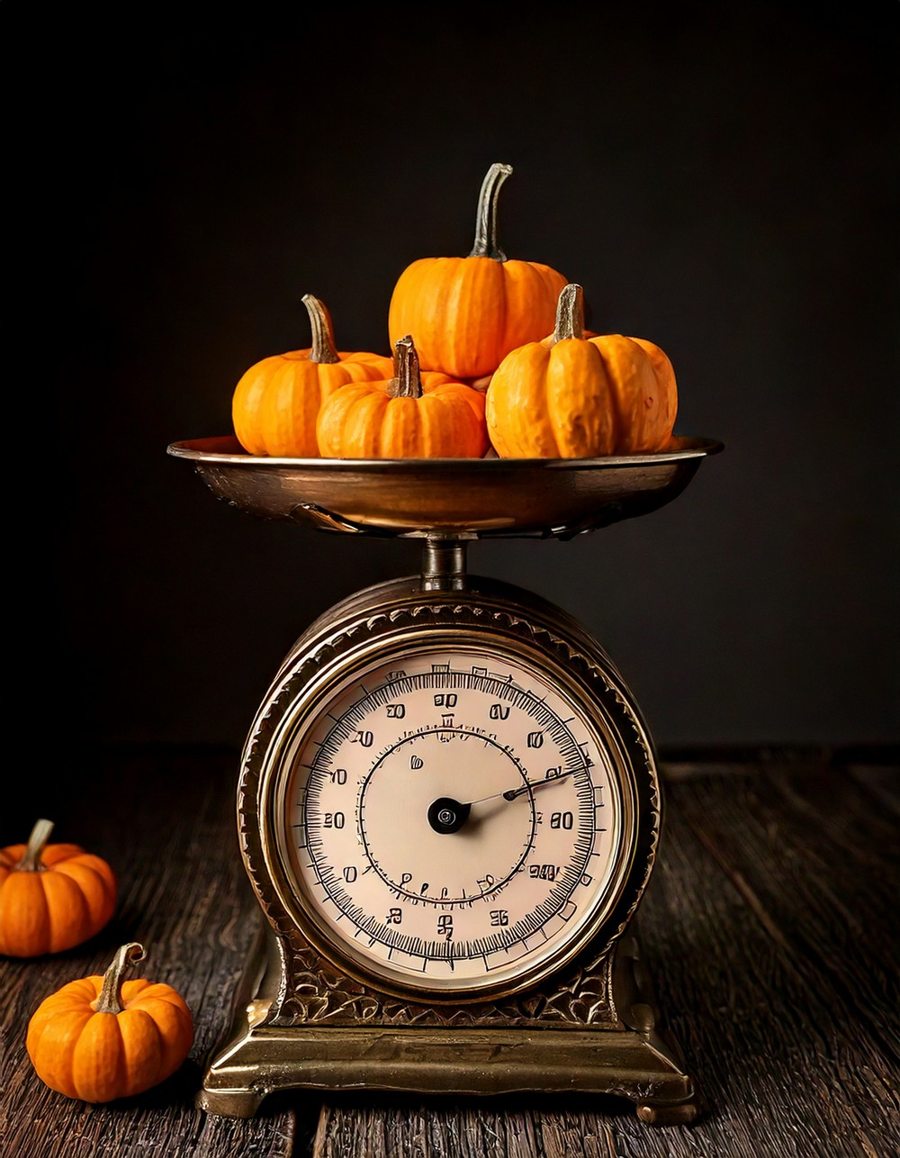Antique Scale with Small Pumpkins