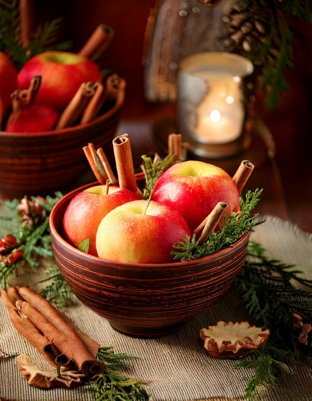 Apple and Cinnamon Bowl Centerpieces