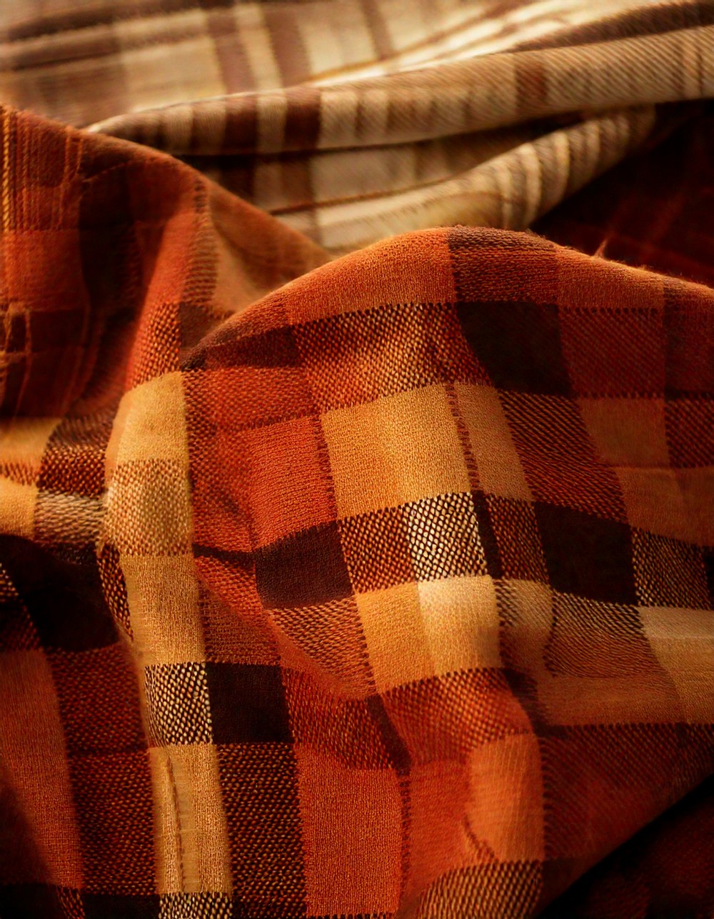 Buffalo Check Textiles in Warm Tones