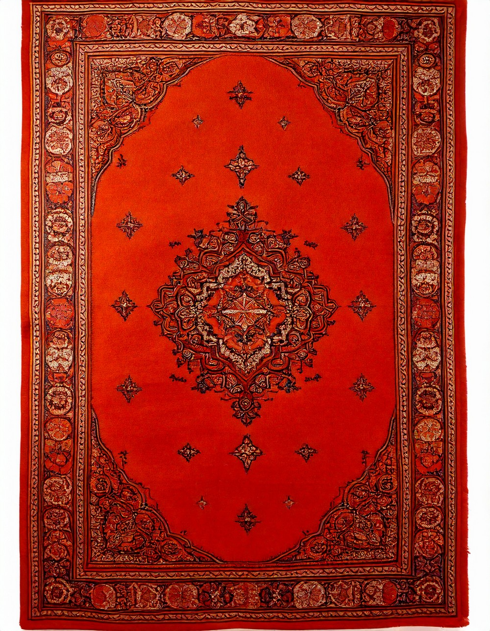 Burnt Orange Persian-Style Rug