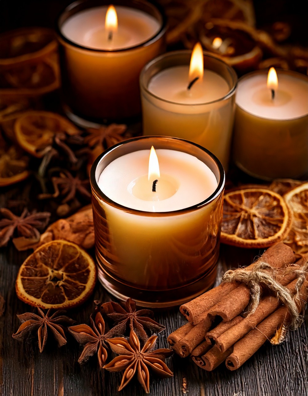 Candle Arrangements with Spiced Scents