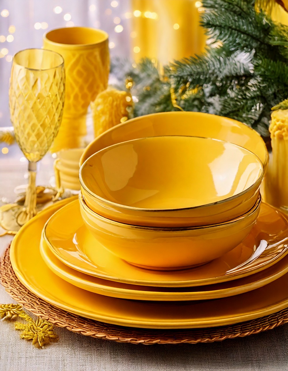 Cheery Yellow Dishware for Seasonal Charm