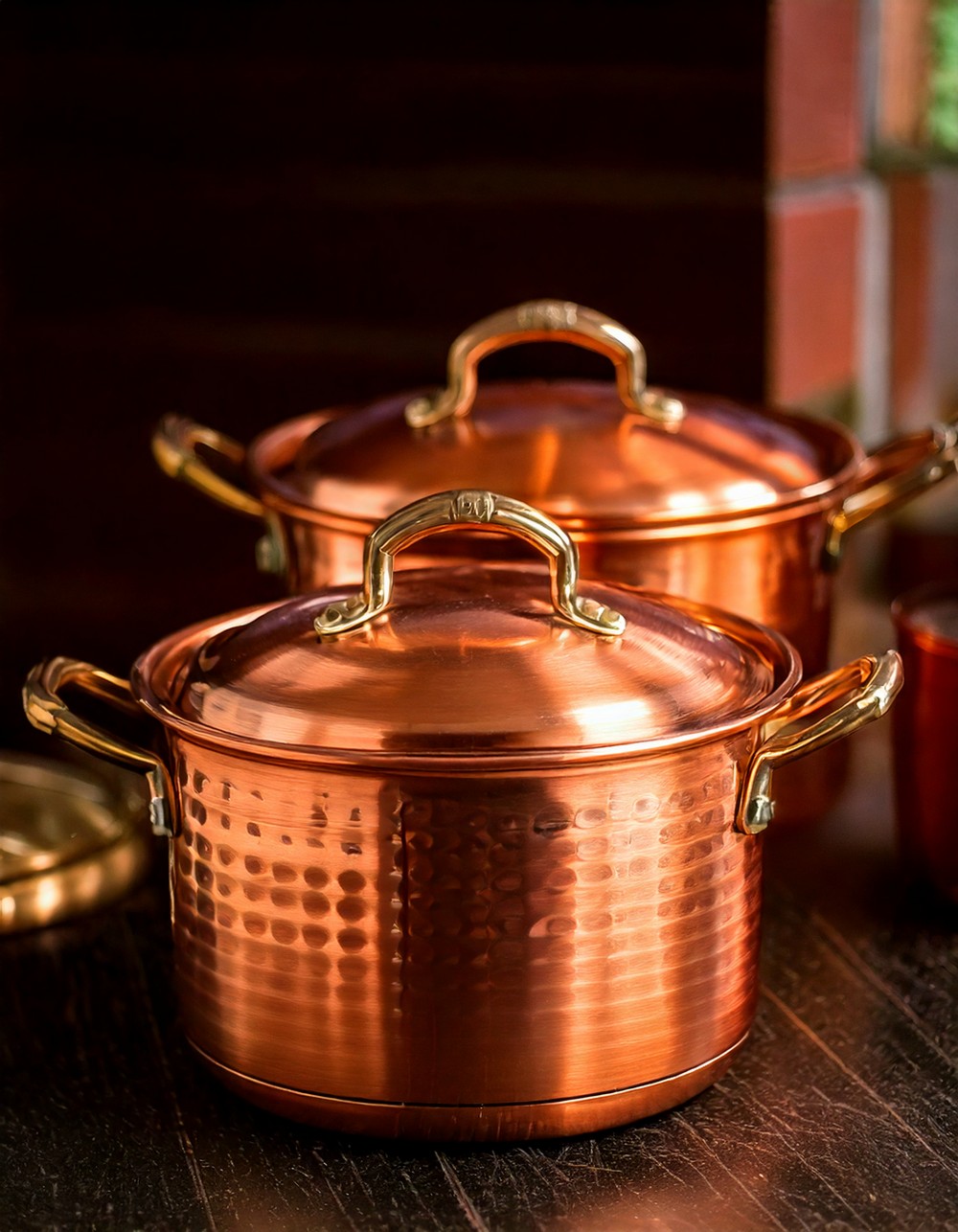 Copper Pots and Pans as Functional Accents