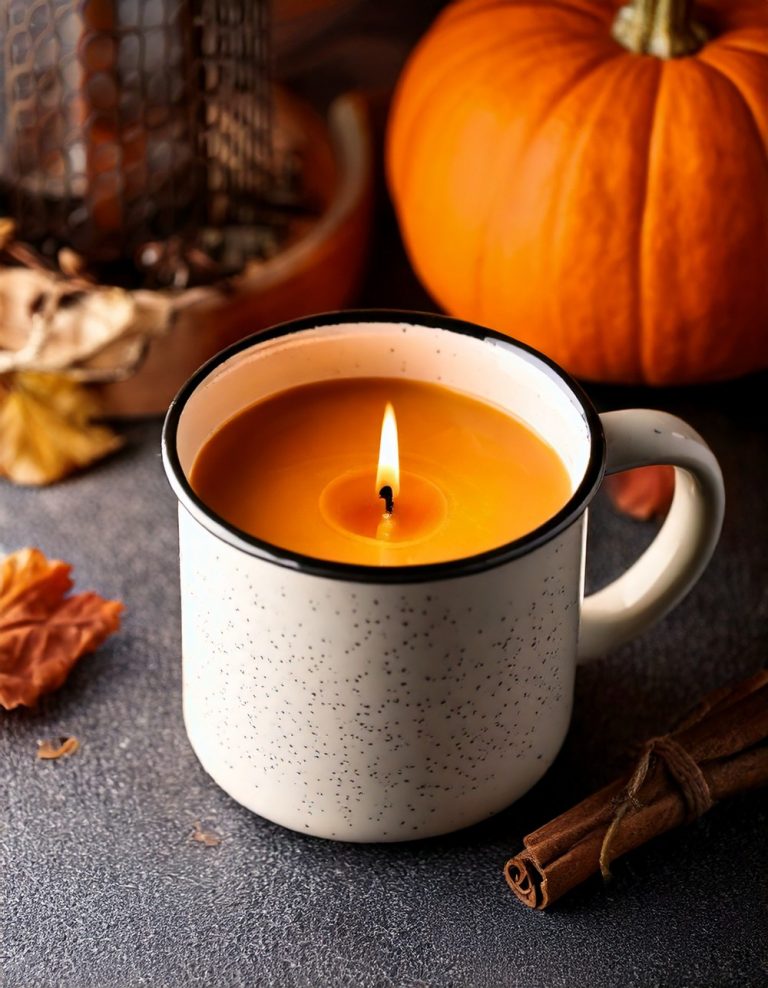DIY Pumpkin Spice Candle in a Mug