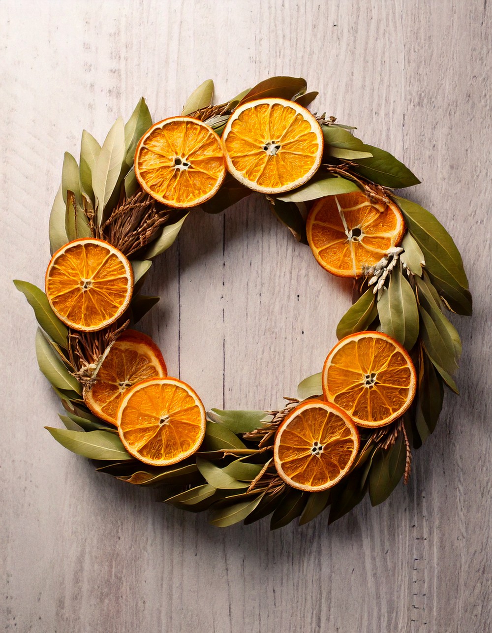 Dried Orange Slice and Bay Leaf Wreath
