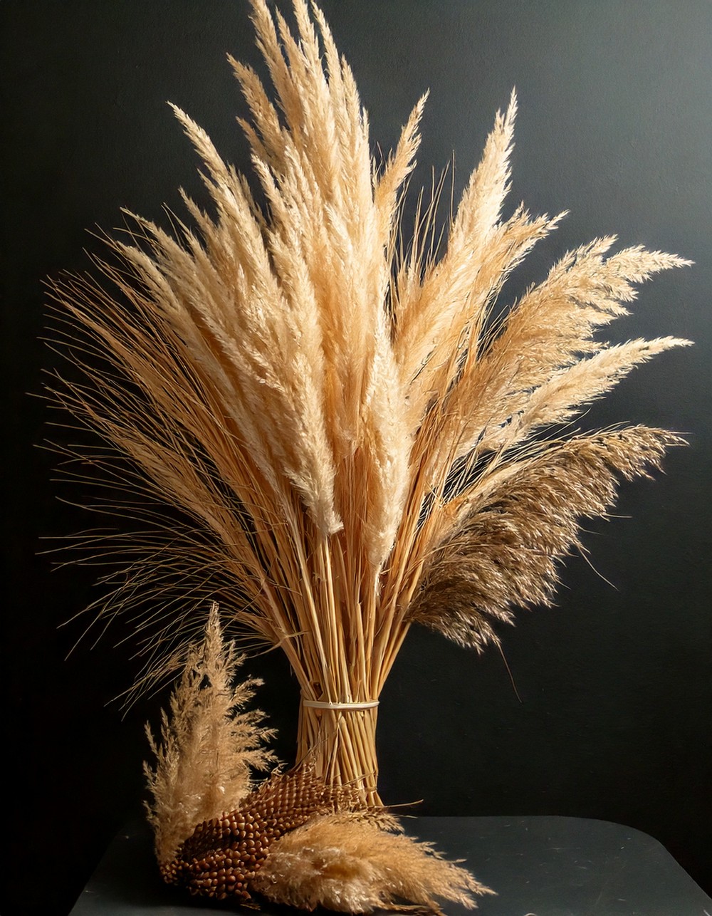 Dried Wheat and Pampas Grass Arrangement