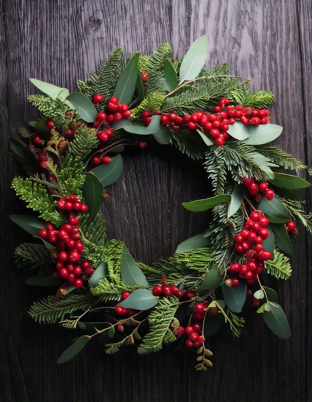 Eucalyptus and Berry Garland
