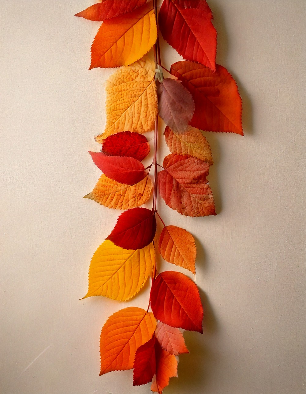 Felt Leaf Garland in Autumn Tones