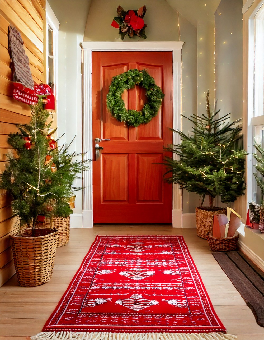 Festive Doormat and Rug for the Kitchen Entry