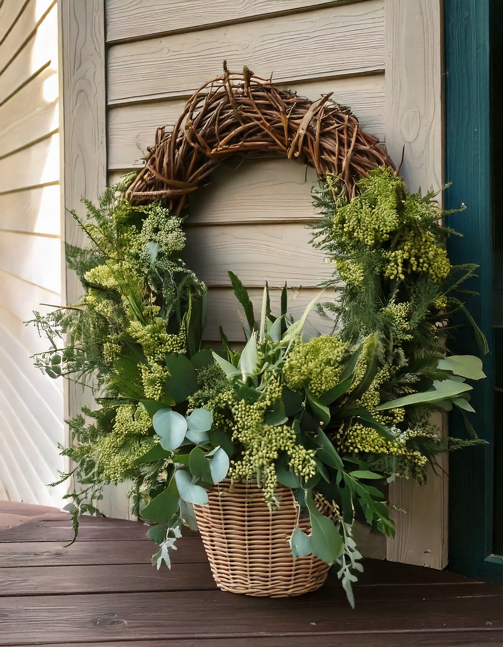 Floral Wreath Planter for the Front Porch