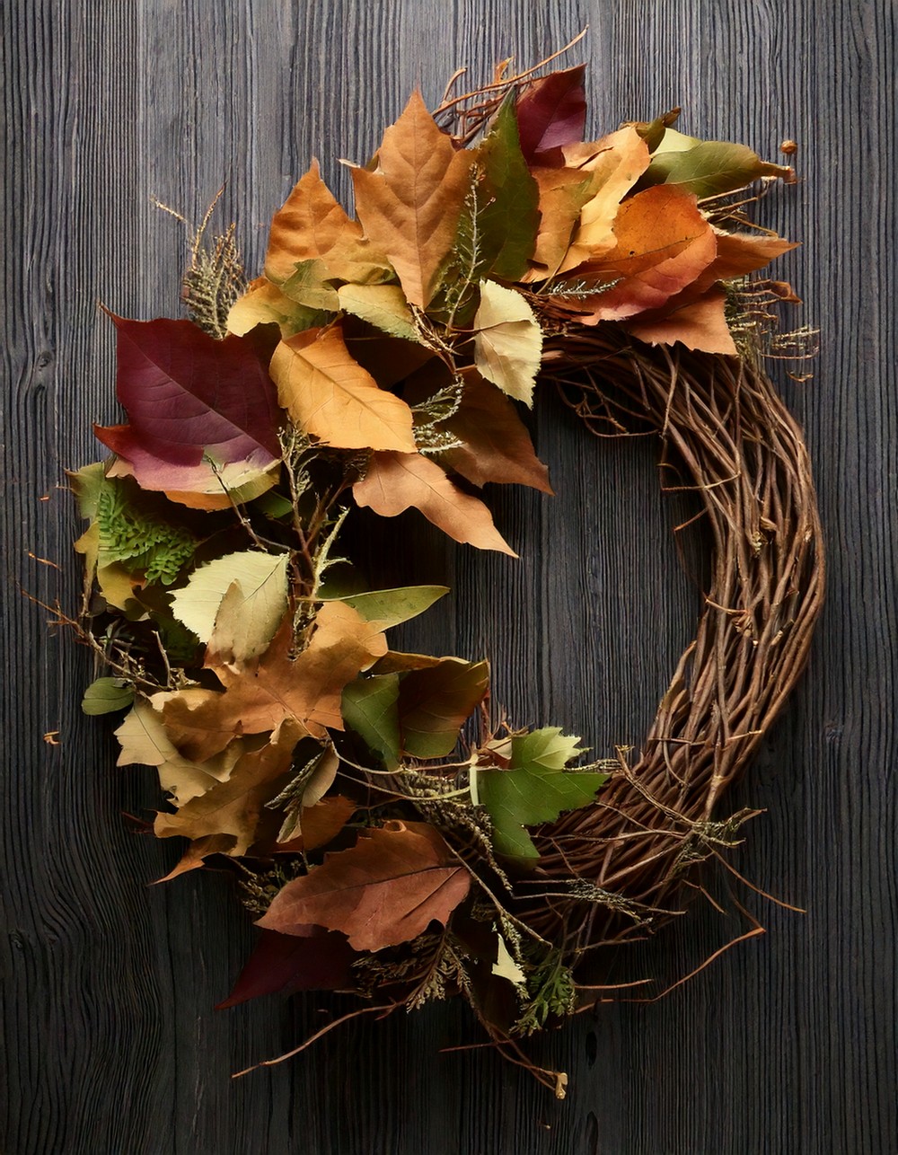 Foraged Leaf and Twig Garland