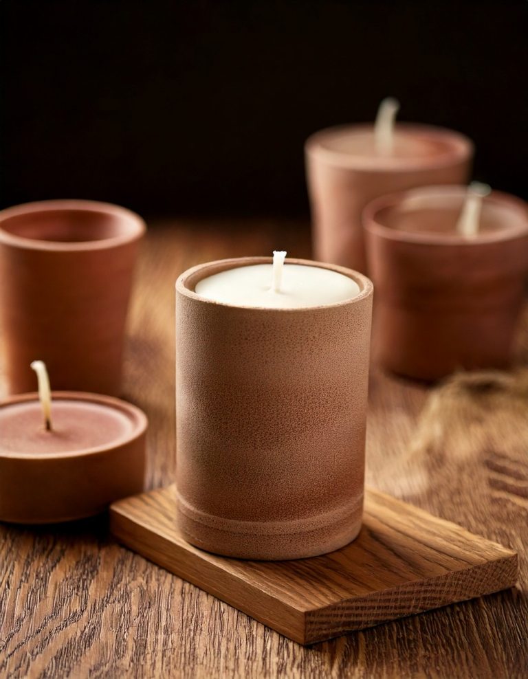 Handmade Clay Candle Holders