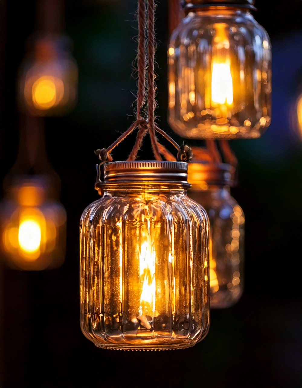 Hanging Mason Jar Lanterns
