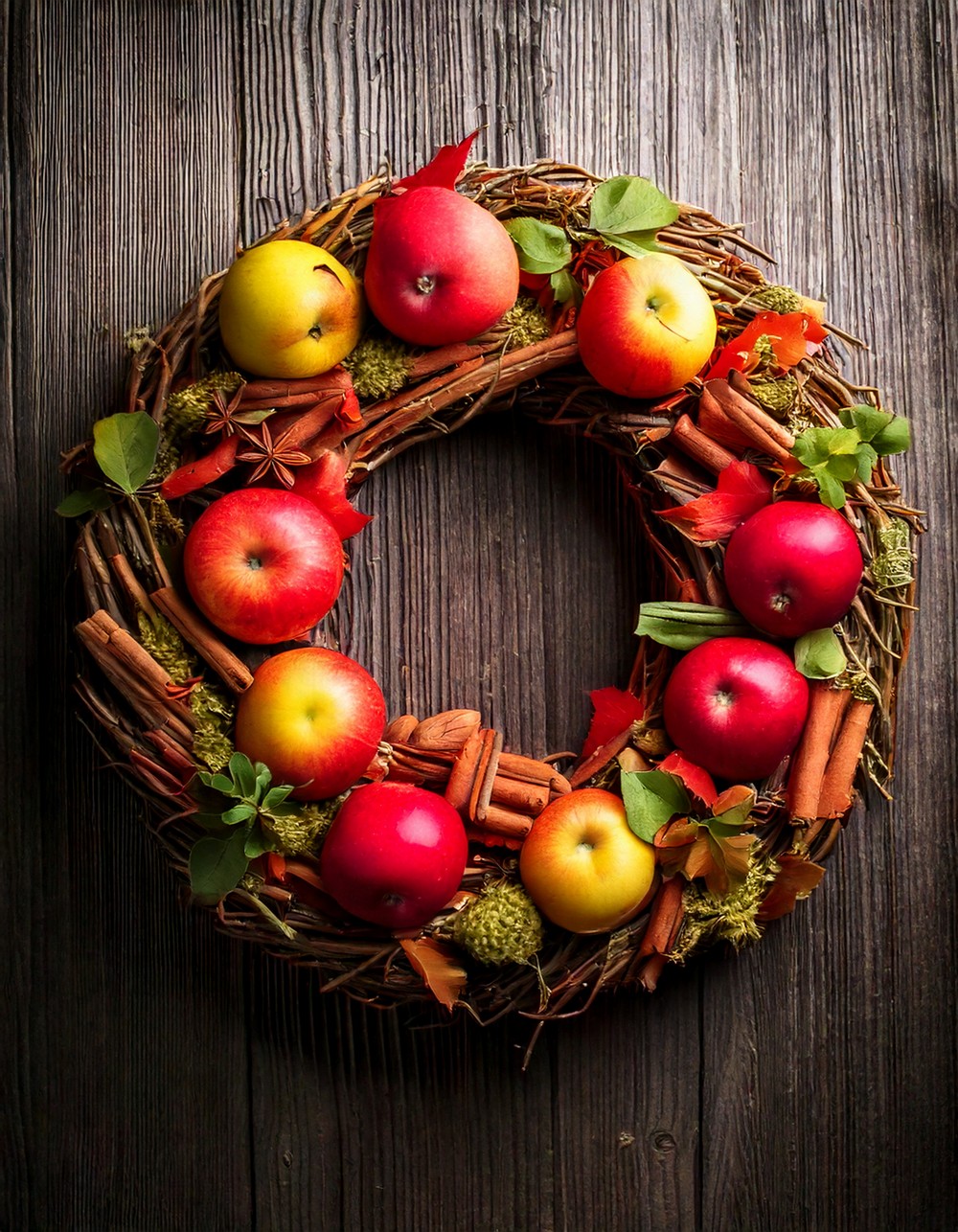 Harvest Apple and Cinnamon Stick Wreath
