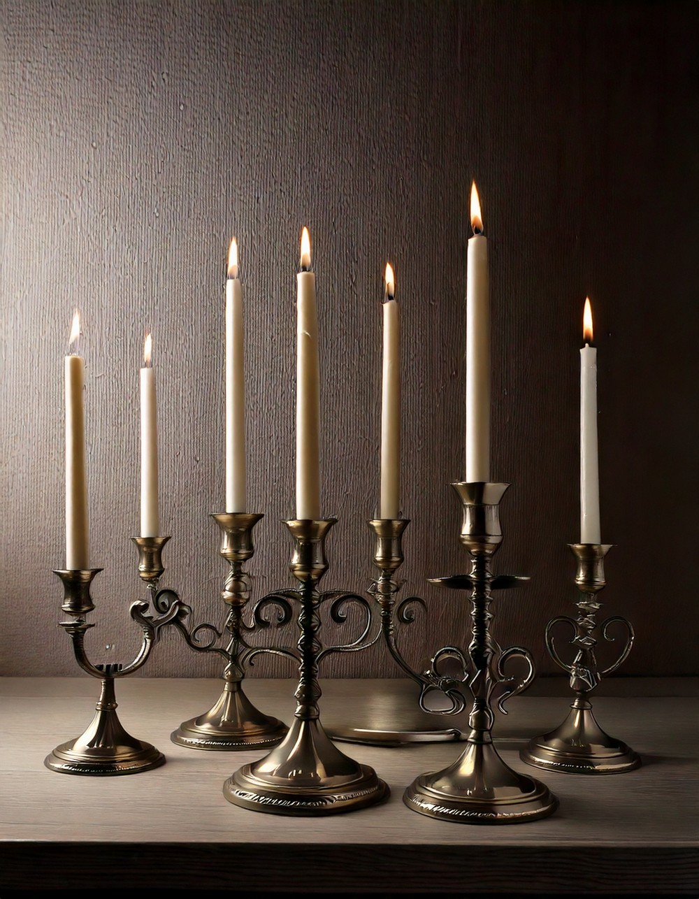 Iron Candle Holders with Taper Candles