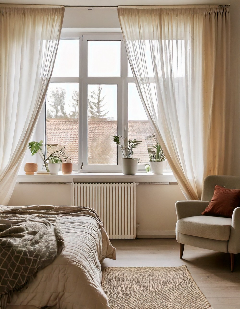Keep the Bedding Simple Yet Inviting