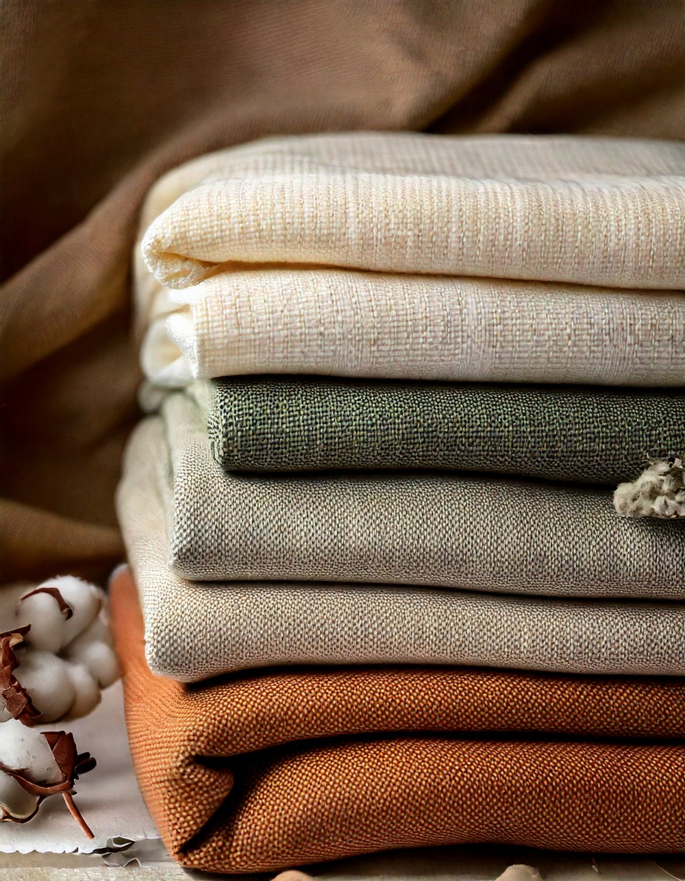 Layered Textures with Linen and Cotton