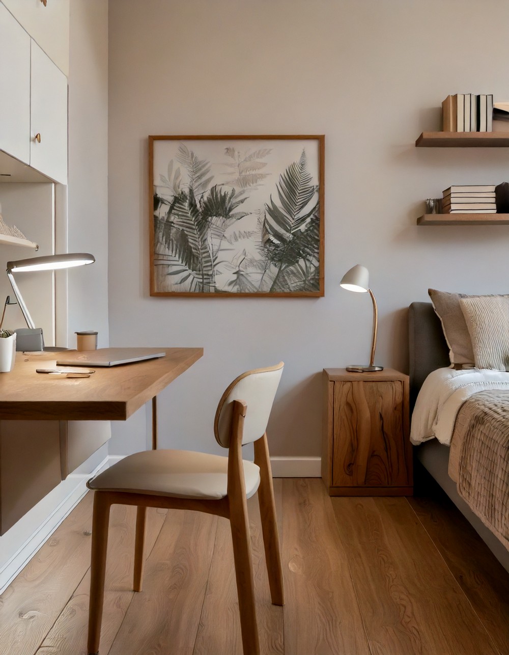 Opt for a Fold-Down Desk for a Compact Workstation