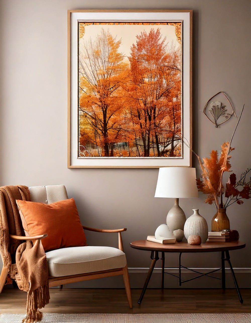 Sophisticated Wall Art with Autumn Motifs