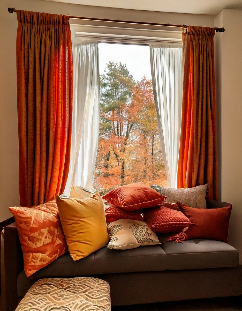 Switch Out Curtains or Pillows for Fall Fabrics