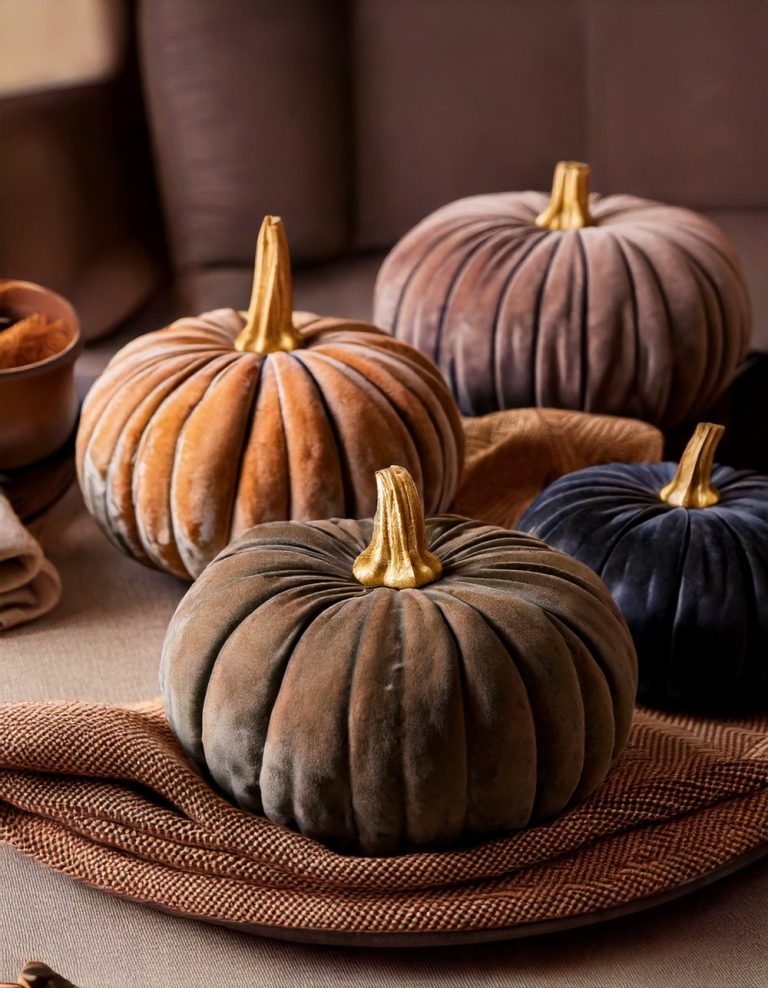 Velvet Pumpkins as Cozy Decor Accents