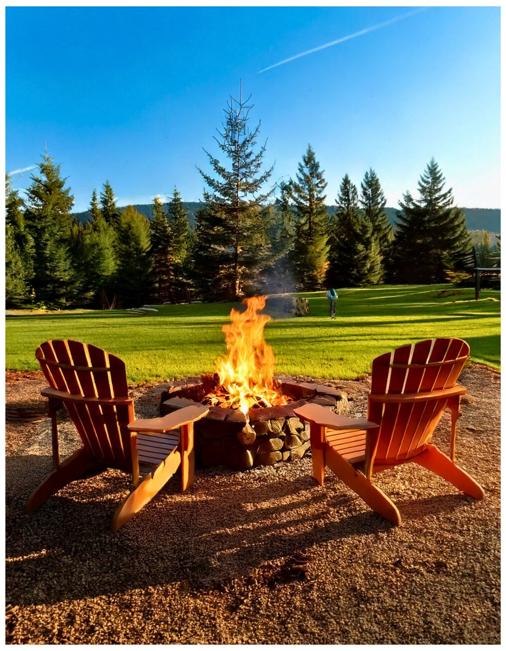 Adirondack Chairs Around a Fire Pit