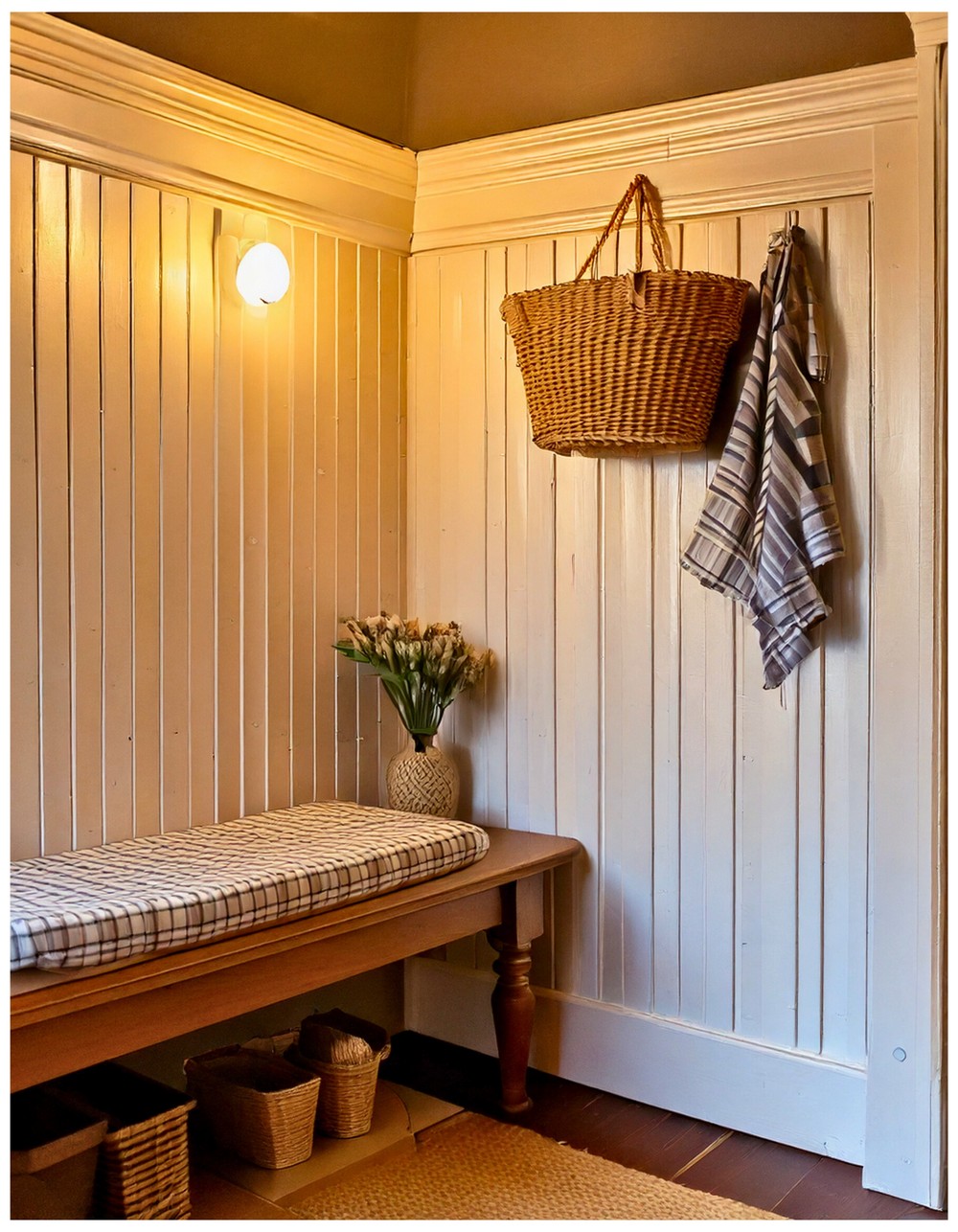 Beadboard Wainscoting Wall Treatment
