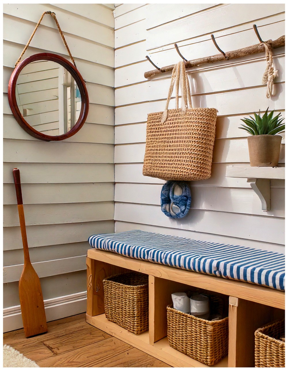 Coastal Shiplap Wall Treatment