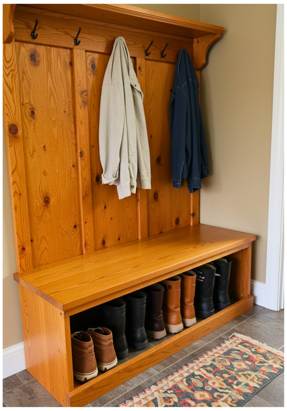 DIY Shoe Bench with Storage
