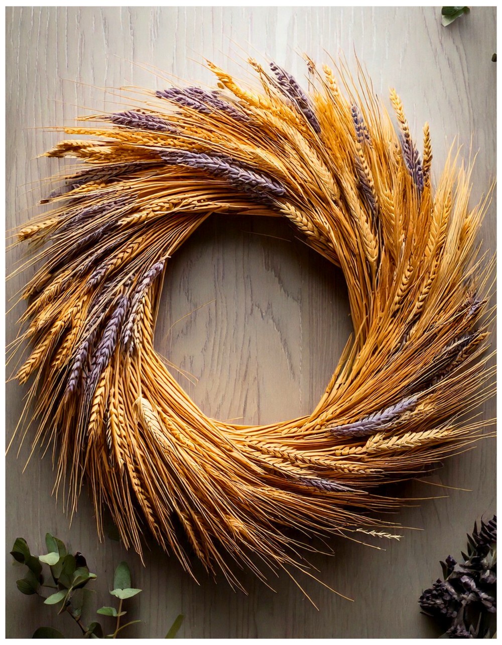Dried Lavender and Wheat Fall Wreath