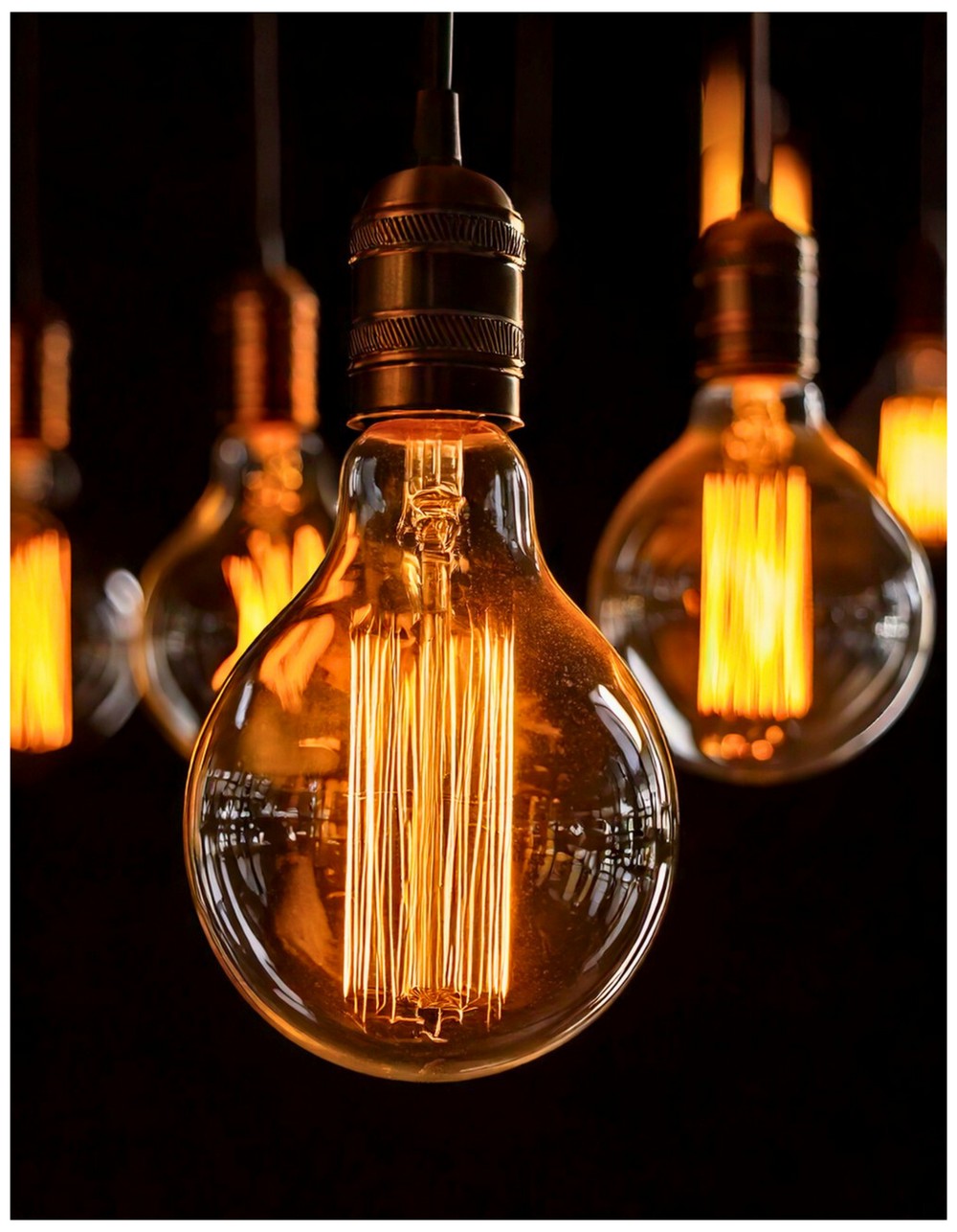 Hanging Edison Bulb Lights for Warm Glow