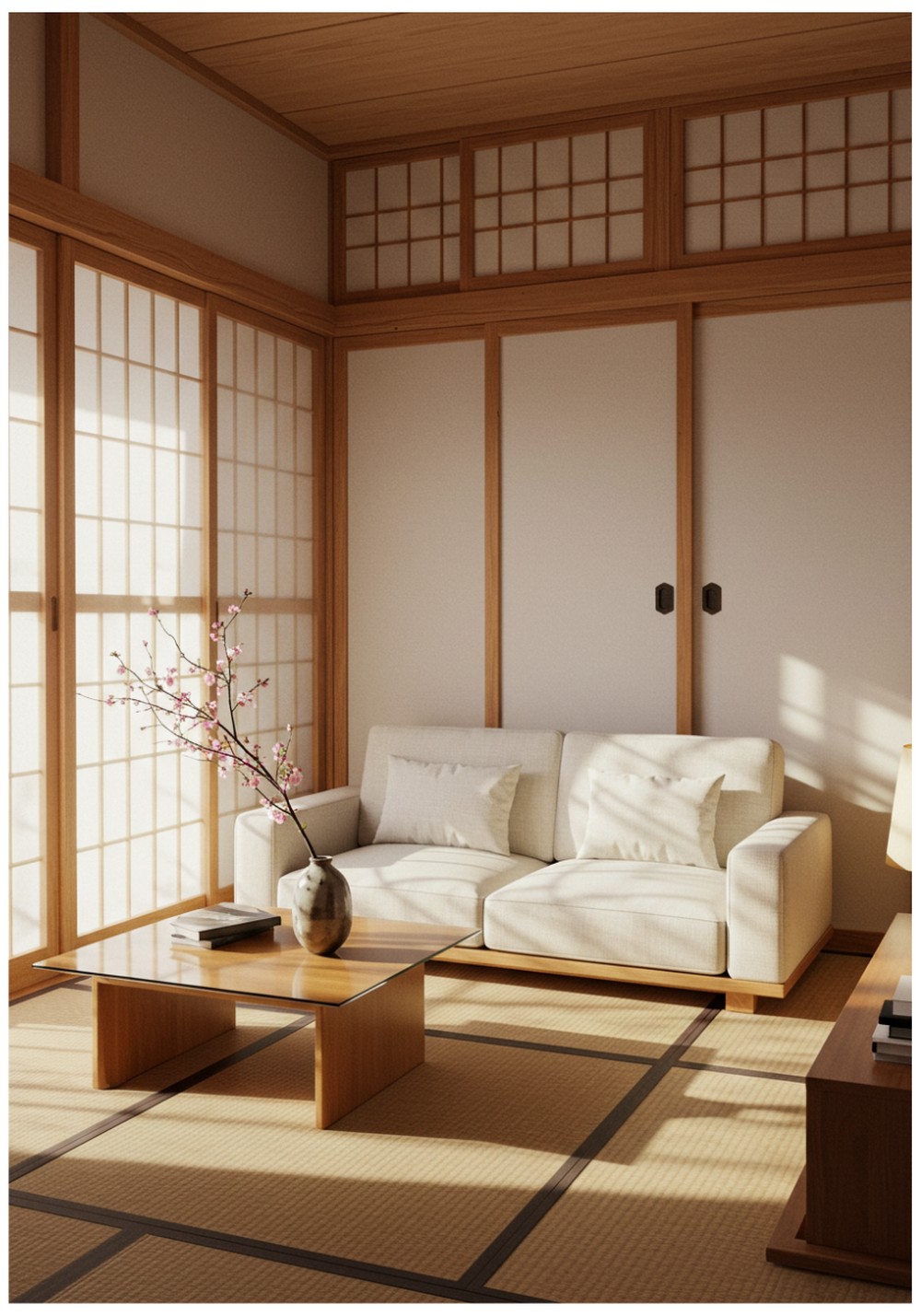 Japanese-Inspired Zen Living Space