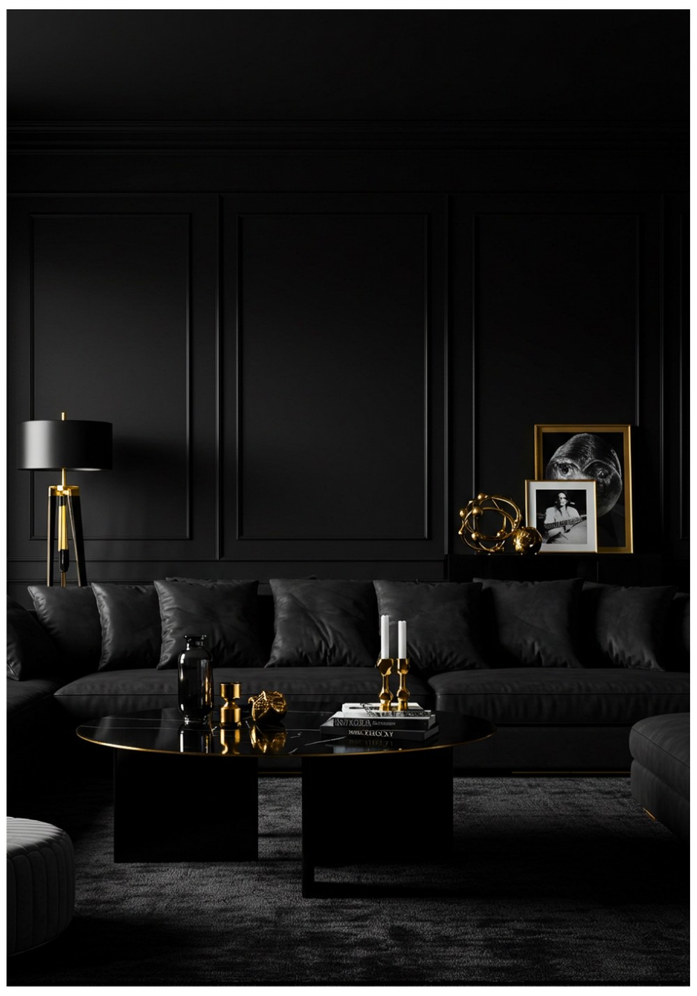 Monochromatic Black Design Scheme