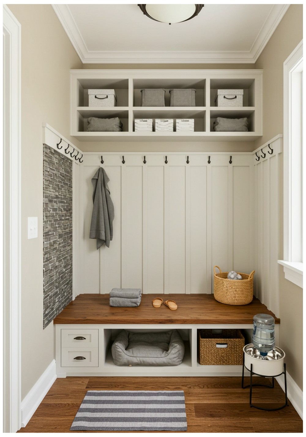 Mudroom With A Pet Corner