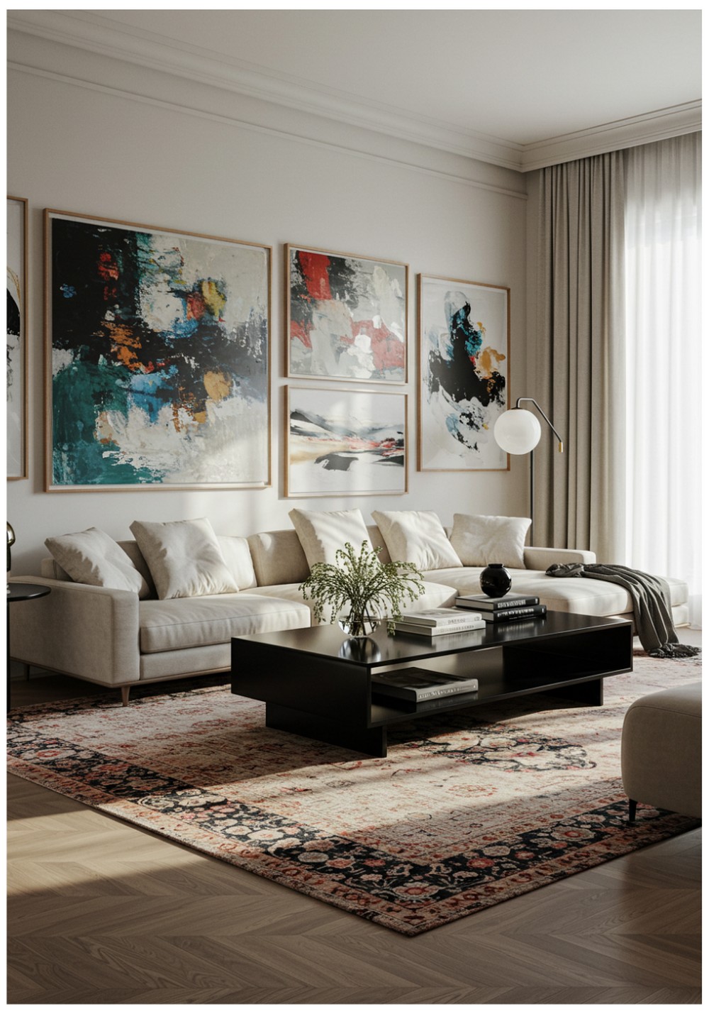 Oversized Abstract Art Gallery Walls