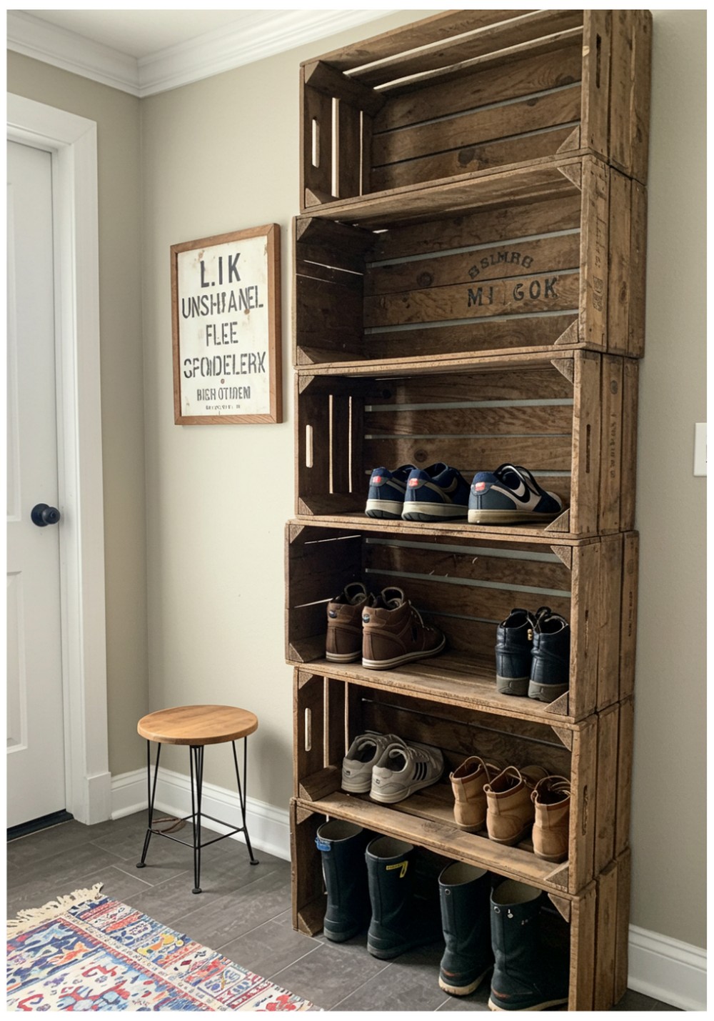 Repurposed Crates for Rustic Charm