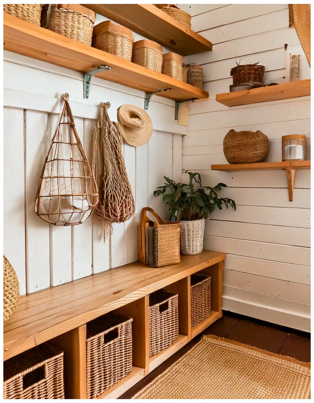 Shiplap Wall Storage Solutions