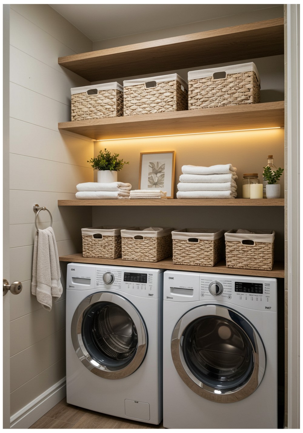 Space-Saving Floating Shelves Design