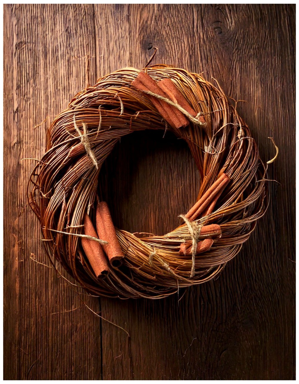 Twine and Cinnamon Stick Rustic Wreath