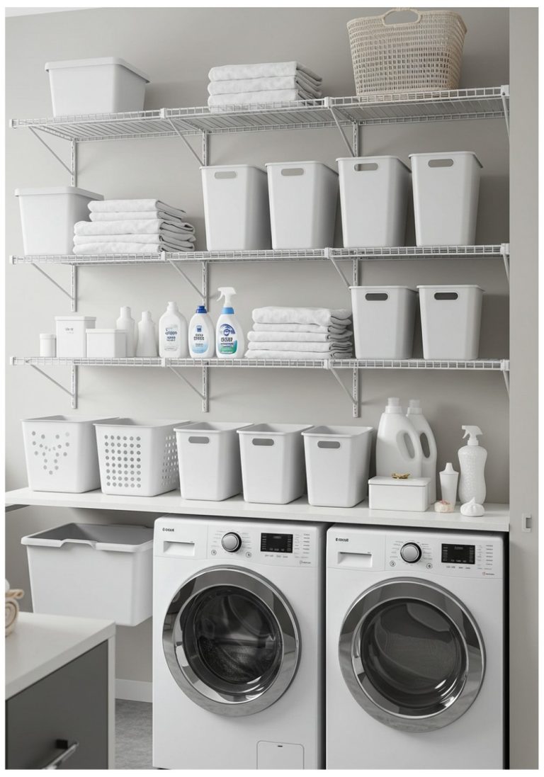 Wall-Mounted Wire Shelving Units