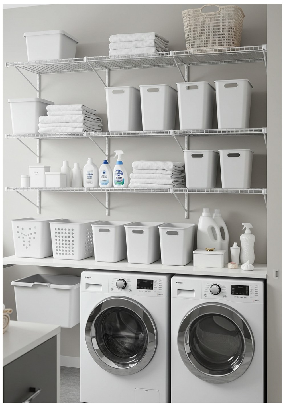 Wall-Mounted Wire Shelving Units