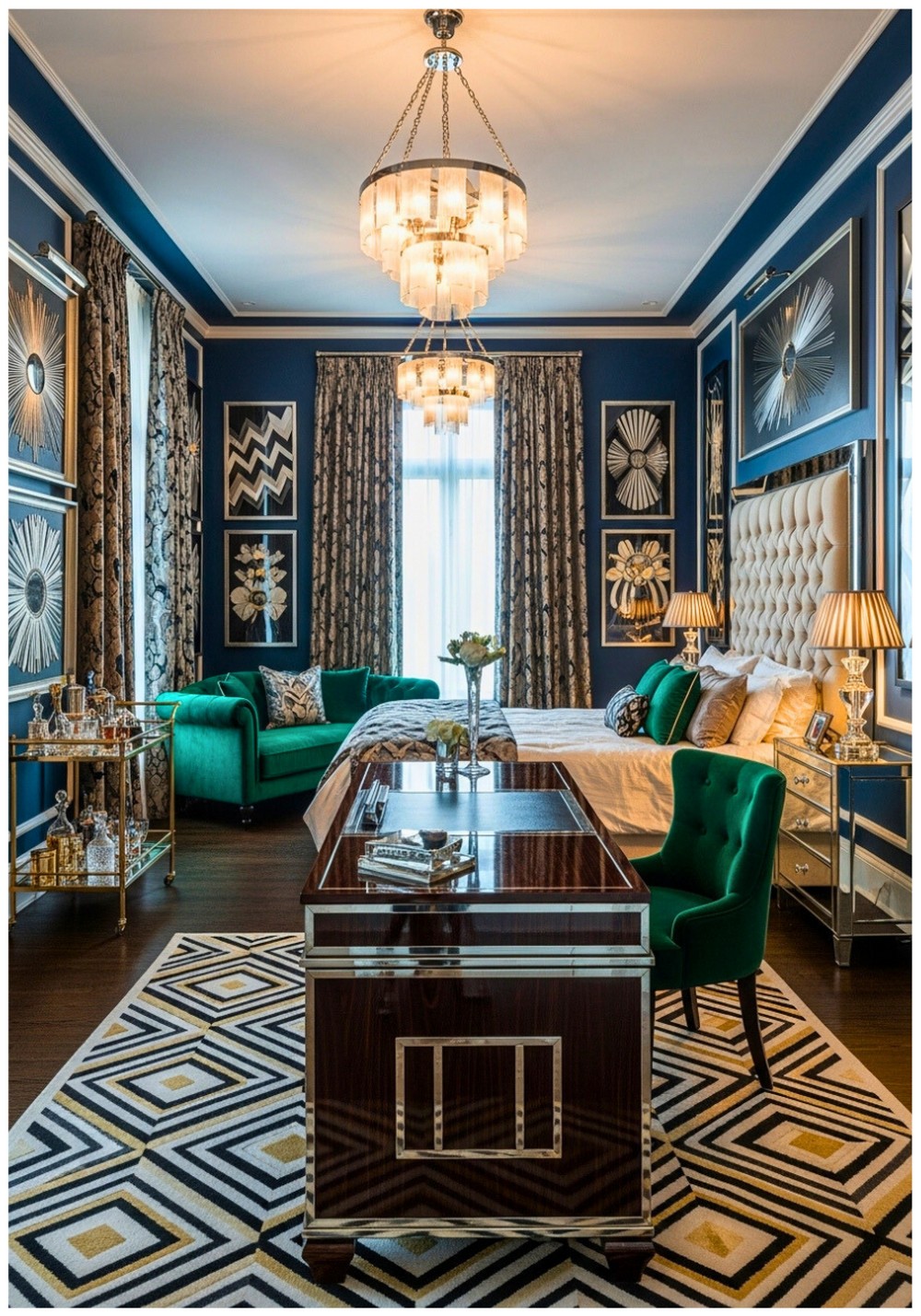 Art Deco Elegance Bold Colors With Metallic Finishes
