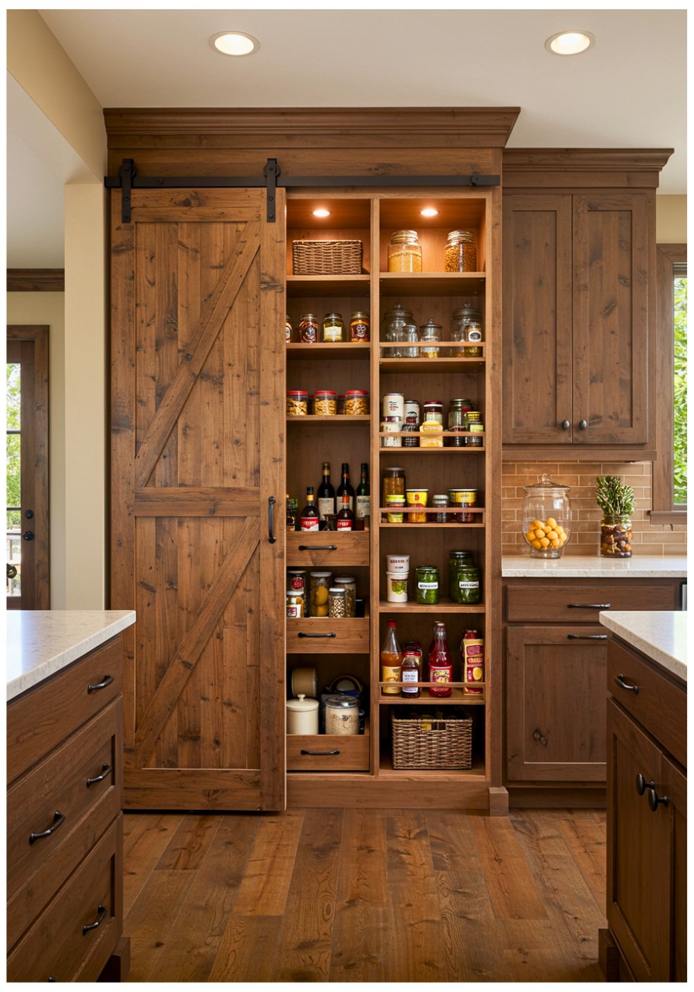 Barn Door Pantry Storage
