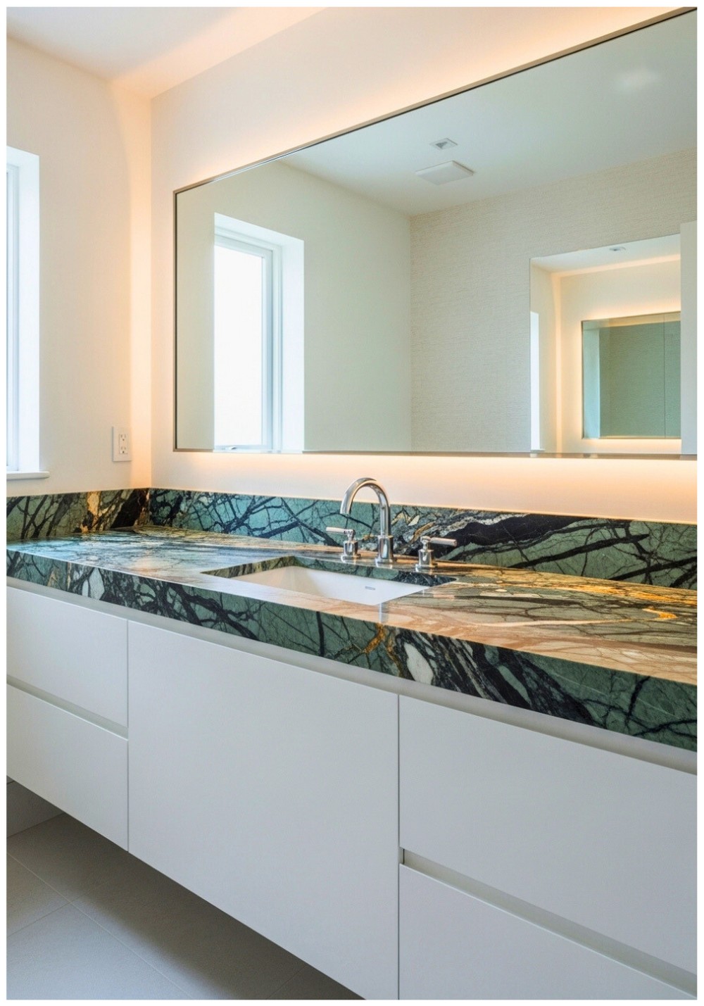 Bathroom Natural Stone With Unique Veining